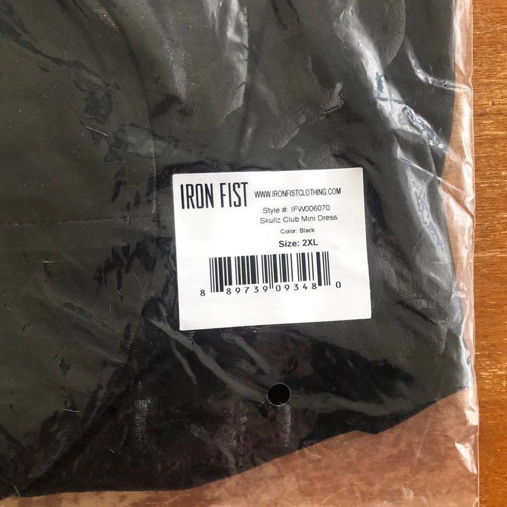 New with Tags IRON FIST Skullz Club Mini Dress in Black Plus Size 2X - Picture 9 of 10